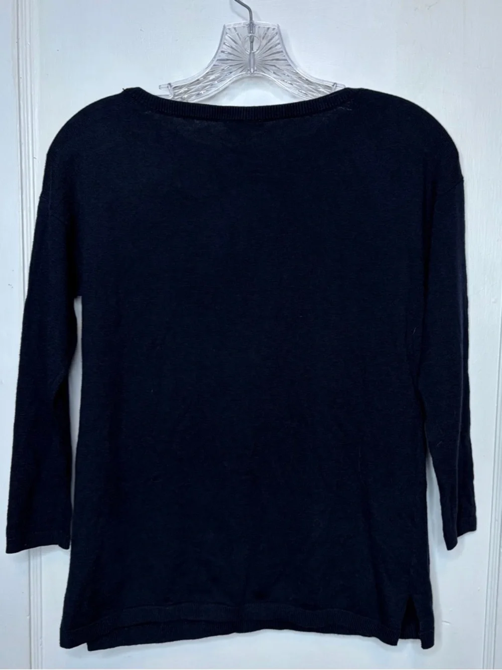 Talbots Goose Geese Sweater Navy Novelty  Cottage Quirky Whimsical Petite XS NWT